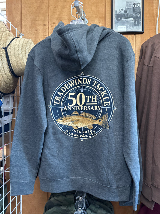 50th Anniversary Full Zip Hoodie - Heathered Gray