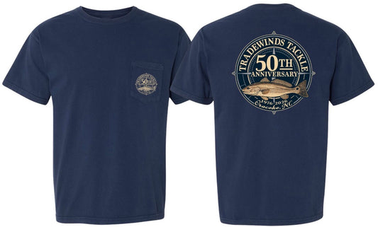 PREORDER 50th Anniversary Pocket T, Navy - Ships 5/1