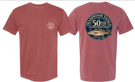 PREORDER 50th Anniversary Pocket Tshirt, Brick - Ships 5/1