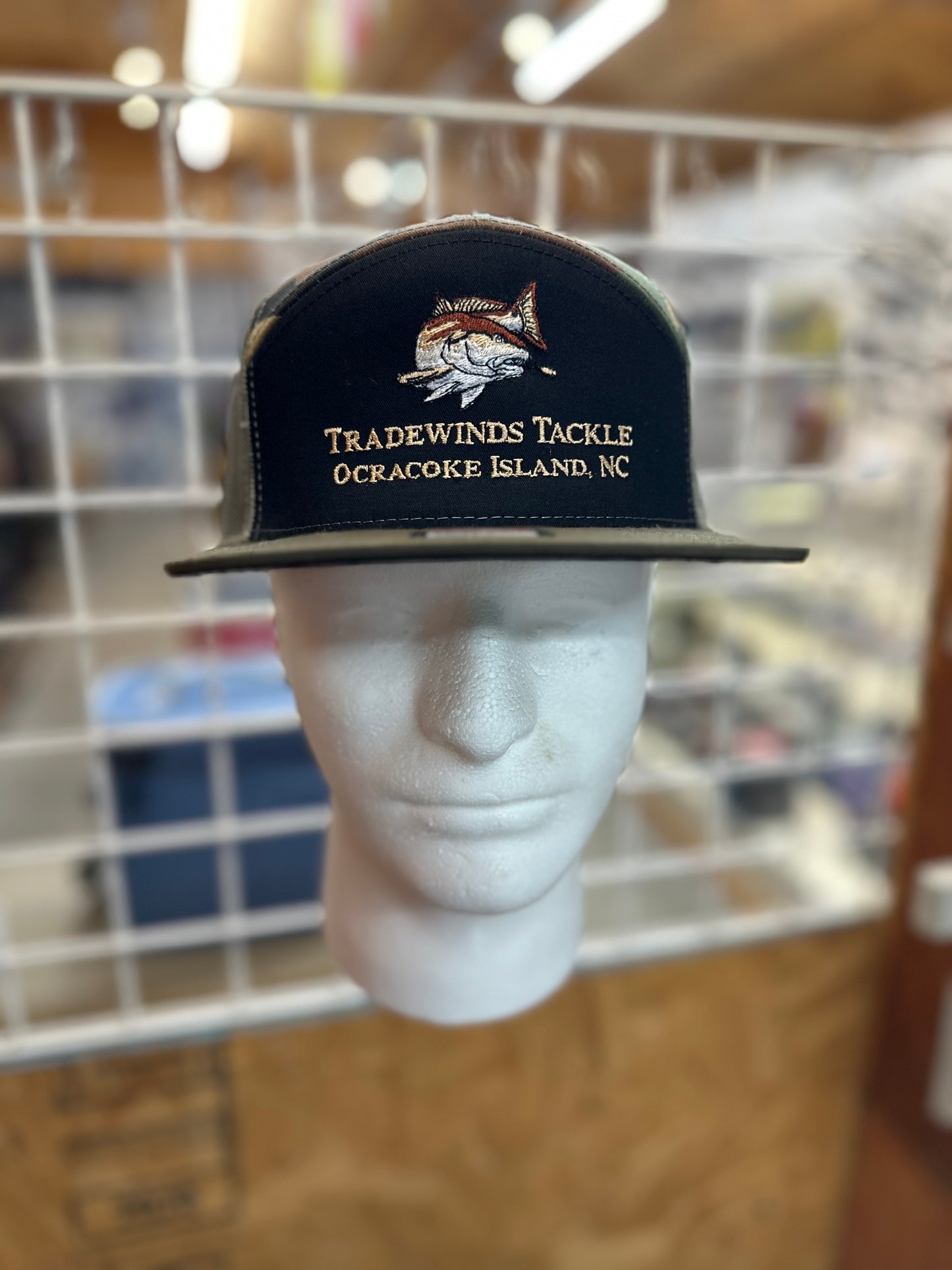 Black/Camo Flat Bill Hat