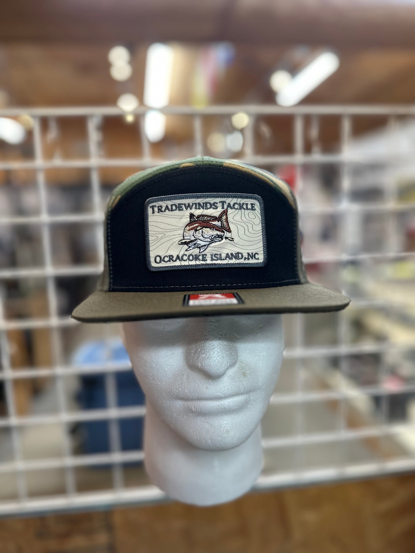 Black/Camo Flat Bill Hat