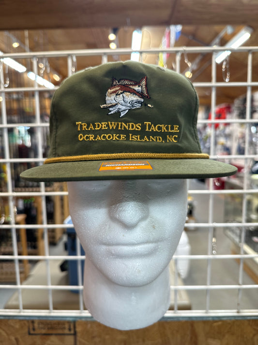 Green and Gold Flat Bill Hat